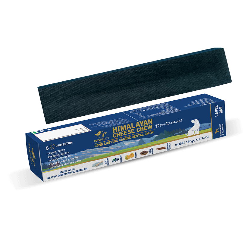 Pawfect Dentamust Himalayan Cheese Chew with Cranberry & Pomegranate for Dogs|Long lasting dental chews with Superfoods |All Natural, High protein|Grain-free | Pack of 1 for Large Dogs (140g/4.94oz)