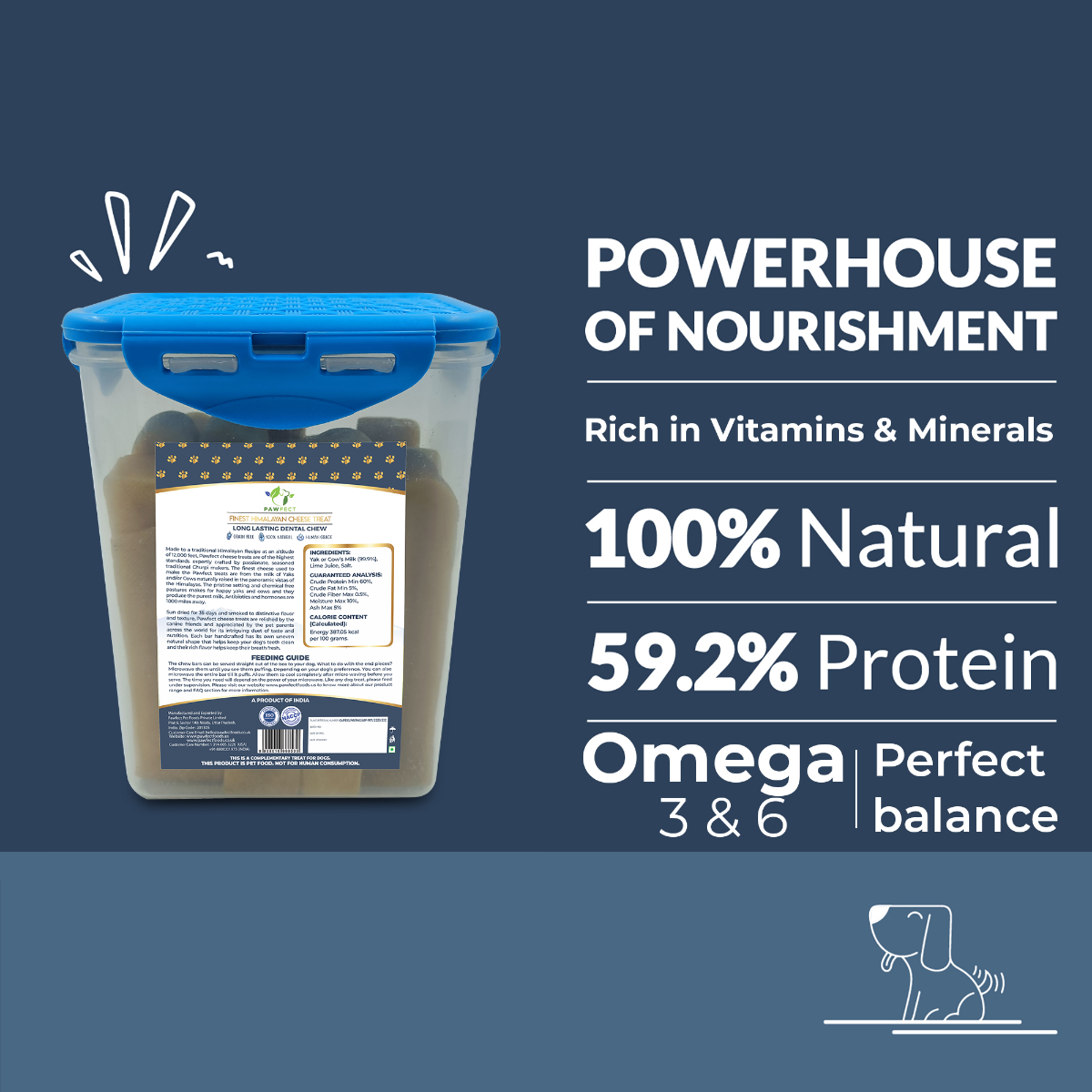 Pawfect Himalayan Cheese Chews for Dogs | 100% Natural Dental Stick | Long lasting healthy chew | Rich in Protein & Calcium | Grain-free| Daily dental treat| Pack of 10 for Medium Dogs (750g/26.45oz)