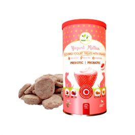 Pawfect Yogurt Melties Pre and Probiotic Dog Treats with Strawberry, Apple, Papaya & Burdock Root | Healthy Gut | Low Calories | Grain & Gluten Free | Reward or Training Treats (38g/1.34oz)
