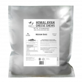 Pawfect Himalayan Yak Chews for Dogs with Strawberry