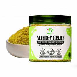 Pawfect Allergy Relief food Topper Supplement for Dogs | Colostrum with Chamomile & Quercetin | Itching Relief | Immune Support | Healthy Gut Mircobiome (100g/3.53oz)