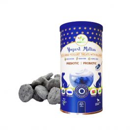 Pawfect Yogurt Melties Pre and Probiotic Dog Treats with Blueberry, Cranberry, Blue Spirulina & Mint | Healthy Gut | Low Calories | Grain & Gluten Free | Reward or Training Treats (38g/1.34oz)