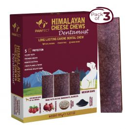 Pawfect Multifunctional Yak Dental Sticks for Dogs with Cranberry