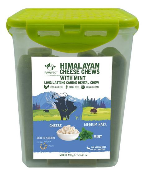 Buy Royal Enfield Pawfect Himalayan Cheese Chews with Mint for Medium Dogs| 100% Natural Dental Stick| Cleans teeth| Removes Plaque and Tartar|High protein| Grain-free | Long lasting chew | Pack of 10 (750g/26.45oz) Online