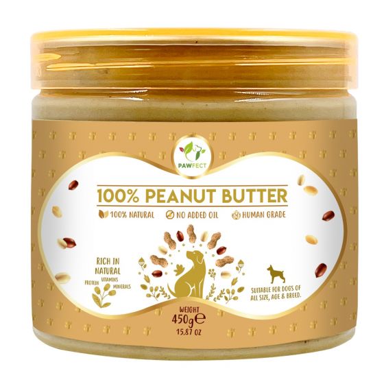 Buy Royal Enfield Pawfect Peanut Butter for Dogs & Puppies | 100% Natural| No Added Sugar, Salt, Palm Oil | No Sweeteners, No Xylitol | Dog Friendly Texture | Healthy Dog Treat | (450g/15.87oz) Online