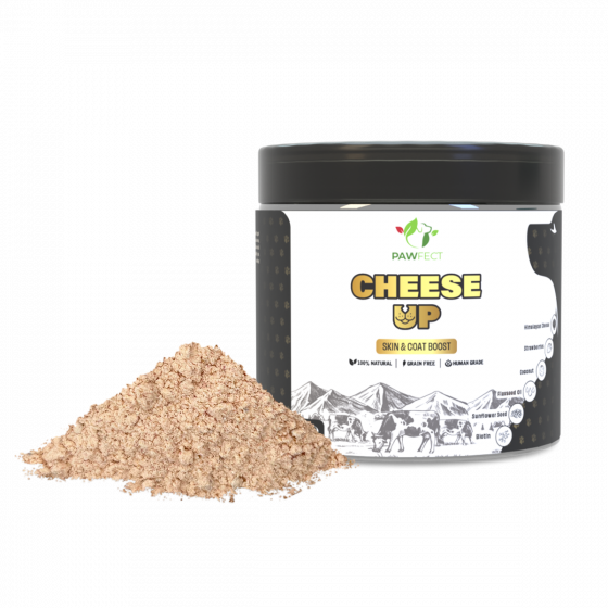 Buy Royal Enfield Pawfect Cheese Up Daily Topper for Dogs| Proprietary Blend for Skin & Coat Boost| 100% Natural | Enriched with Biotin, Sunflower & Flaxseed Oil| Rich in Protein, Vitamins & Minerals| (220g/7.76oz) Online