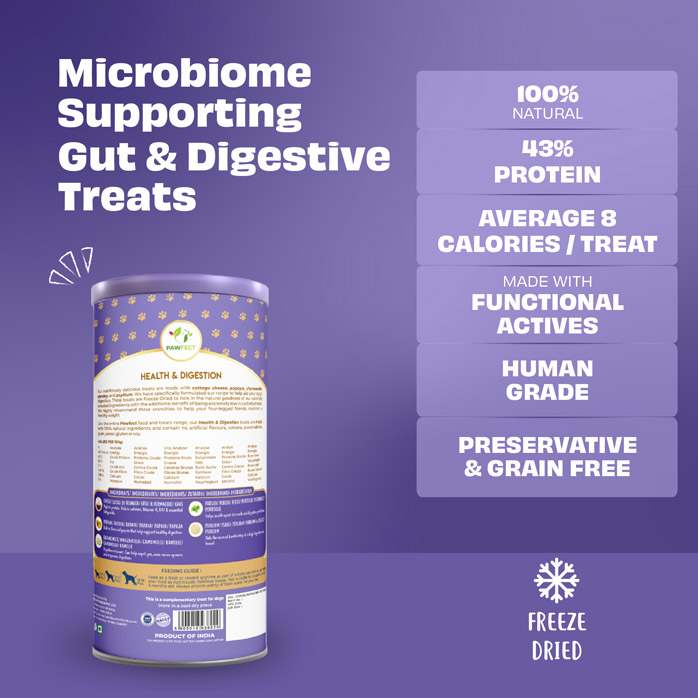 Pawfect Nature's Munch Freeze-Dried Cheese Health & Digestion Treats for Dogs| 100% Natural| High Protein, Low Fat| 8 Calories per Treat| Grain-Free| Healthy Training Treat (75g/2.65oz)